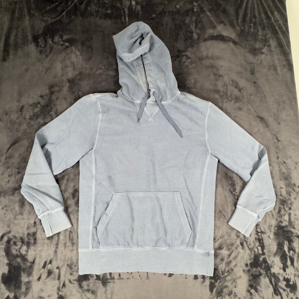 American Eagle Hoodie Mens S Blue Super Soft Faded Pullover Sweatshirt